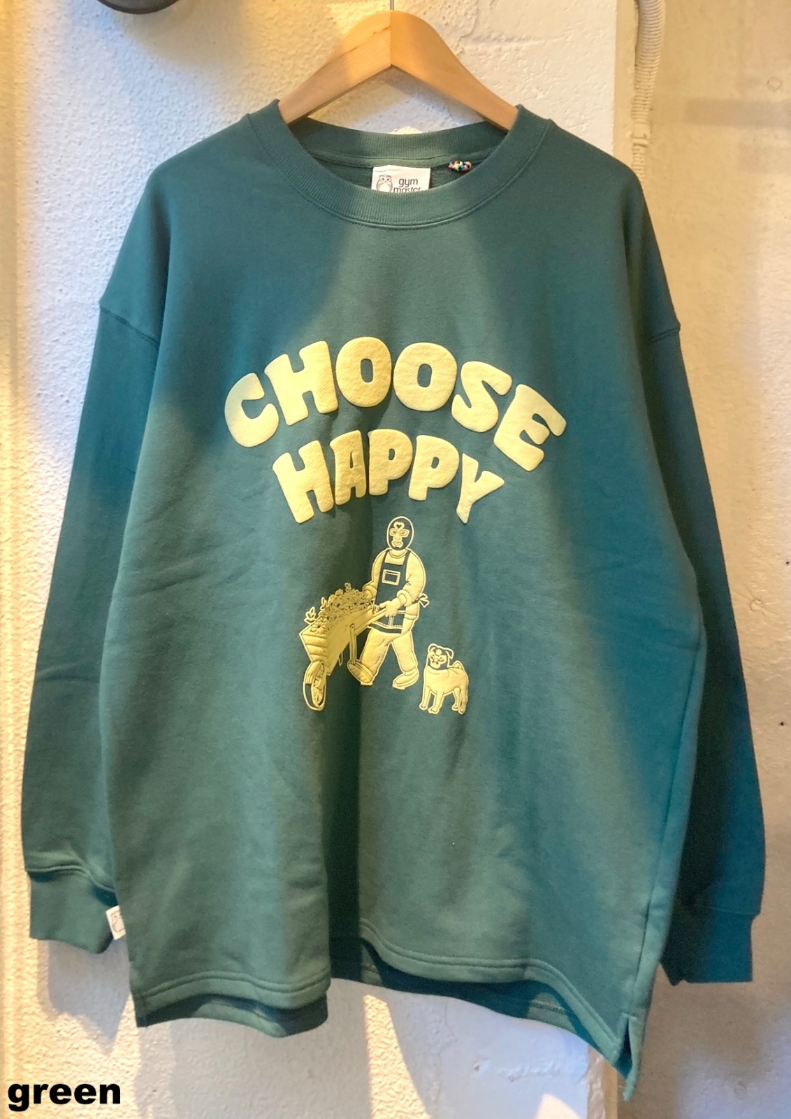 画像: 【gym master 10.3oz Sweat Big Tee/ CHOOSE HAPPY】ジムマスター スウエット ビッグ Tee(2カラー展開)