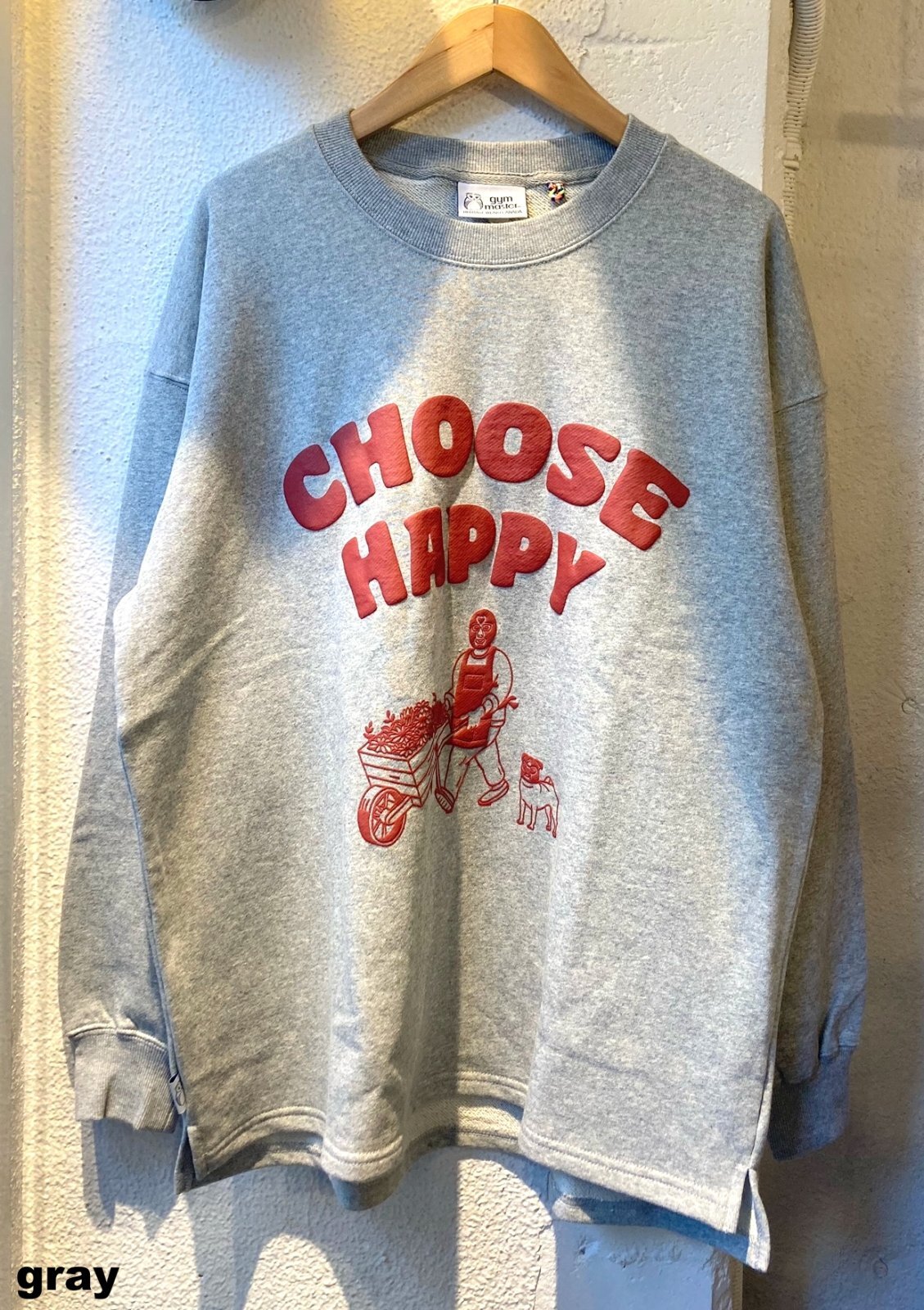 画像: 【gym master 10.3oz Sweat Big Tee/ CHOOSE HAPPY】ジムマスター スウエット ビッグ Tee(2カラー展開)