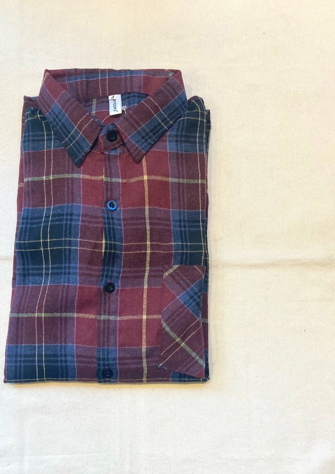 画像1: 【Flannel Check Shirt】フランネル チェックシャツ(burgundy)