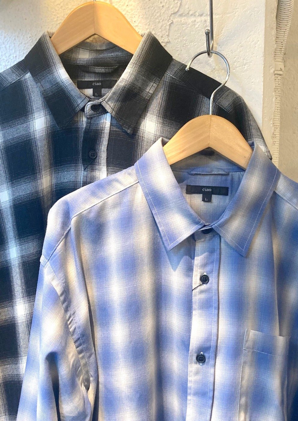 画像1: 【Ciao Ombre Check Dud Shirt】チャオ オンブレチェック ダッドシャツ(2カラー展開)