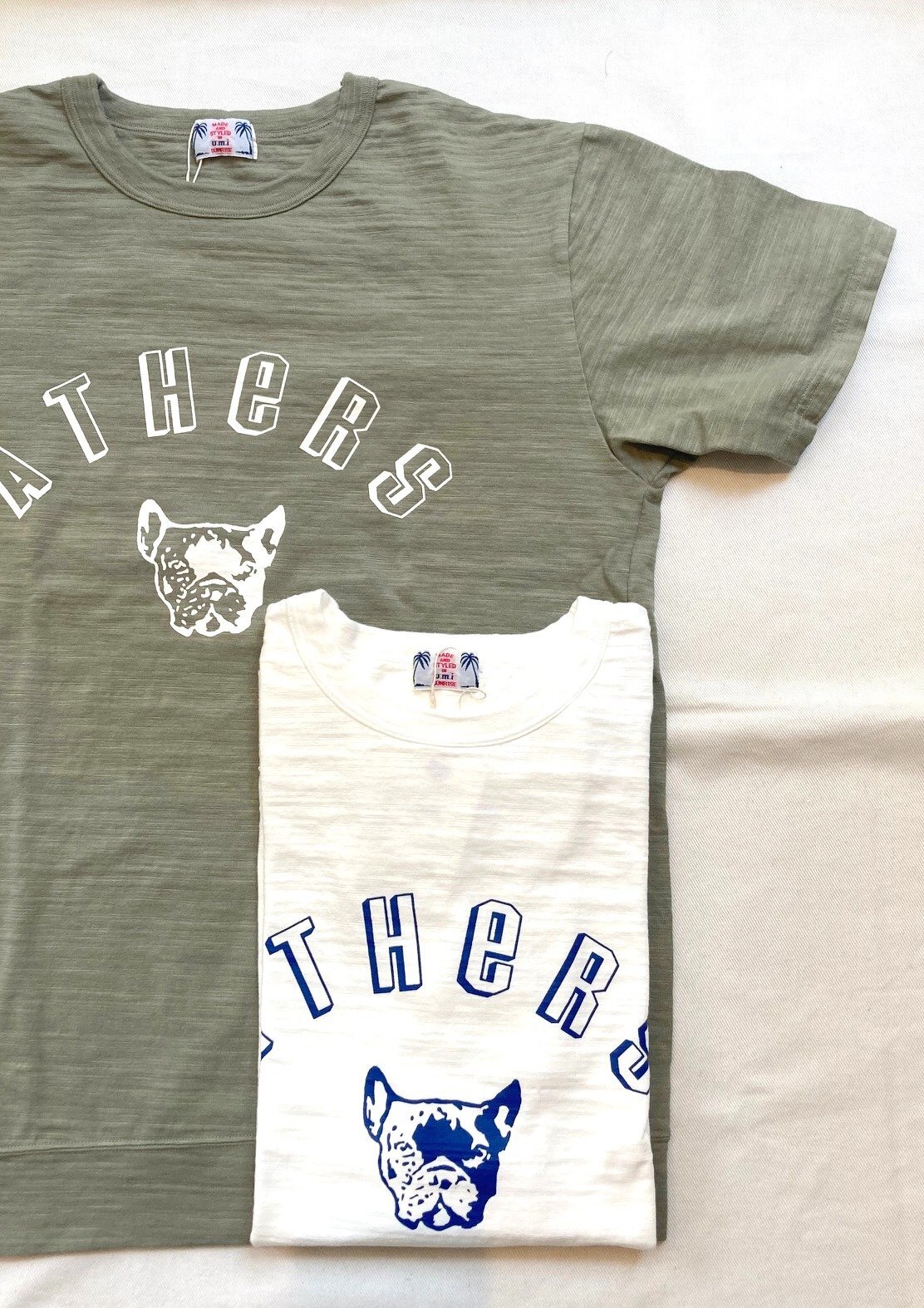 画像1: 【u.m.i slab cotton s/s tee ATHERS, made in japan】ユーエムアイ スラブコットン 半袖Tee, 日本製(2カラー展開)