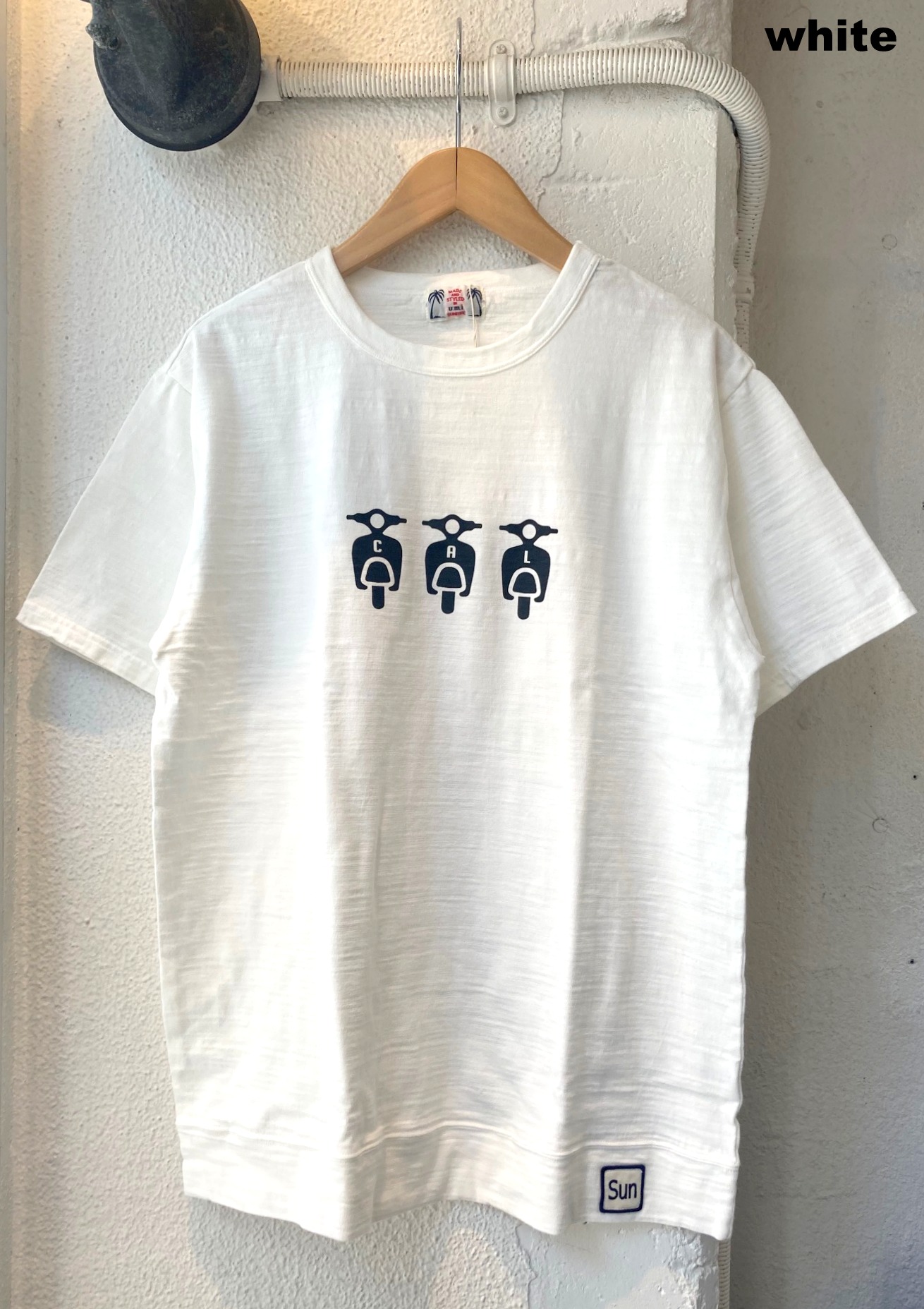 画像: 【u.m.i slab cotton s/s tee cal bike, made in japan】ユーエムアイ スラブコットン 半袖Tee, 日本製(2カラー展開)