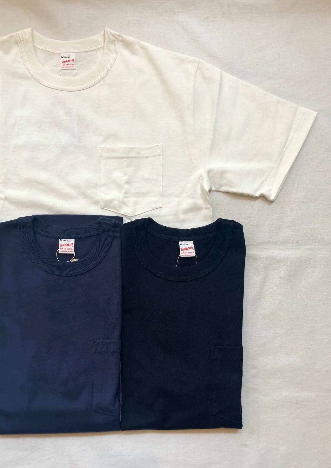 画像1: 【Healthknit Max-weight Crew-neck Short Sleeve Pocket Tee】ヘルスニット マックスウエイト クルーネック 半袖 ポケットTee(3カラー展開)