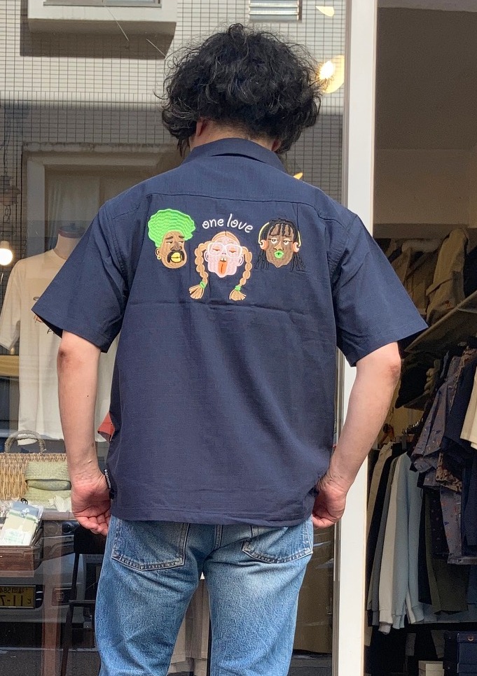 画像: 【gym master ONE LOVE Shirt】ジムマスター ONE LOVE刺繍シャツ(2カラー展開)