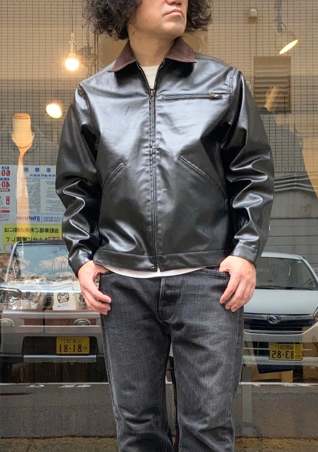 画像1: 【ciao PU Detroit Jacket】チャオ フェイクレザー デトロイト ジャケット(black)
