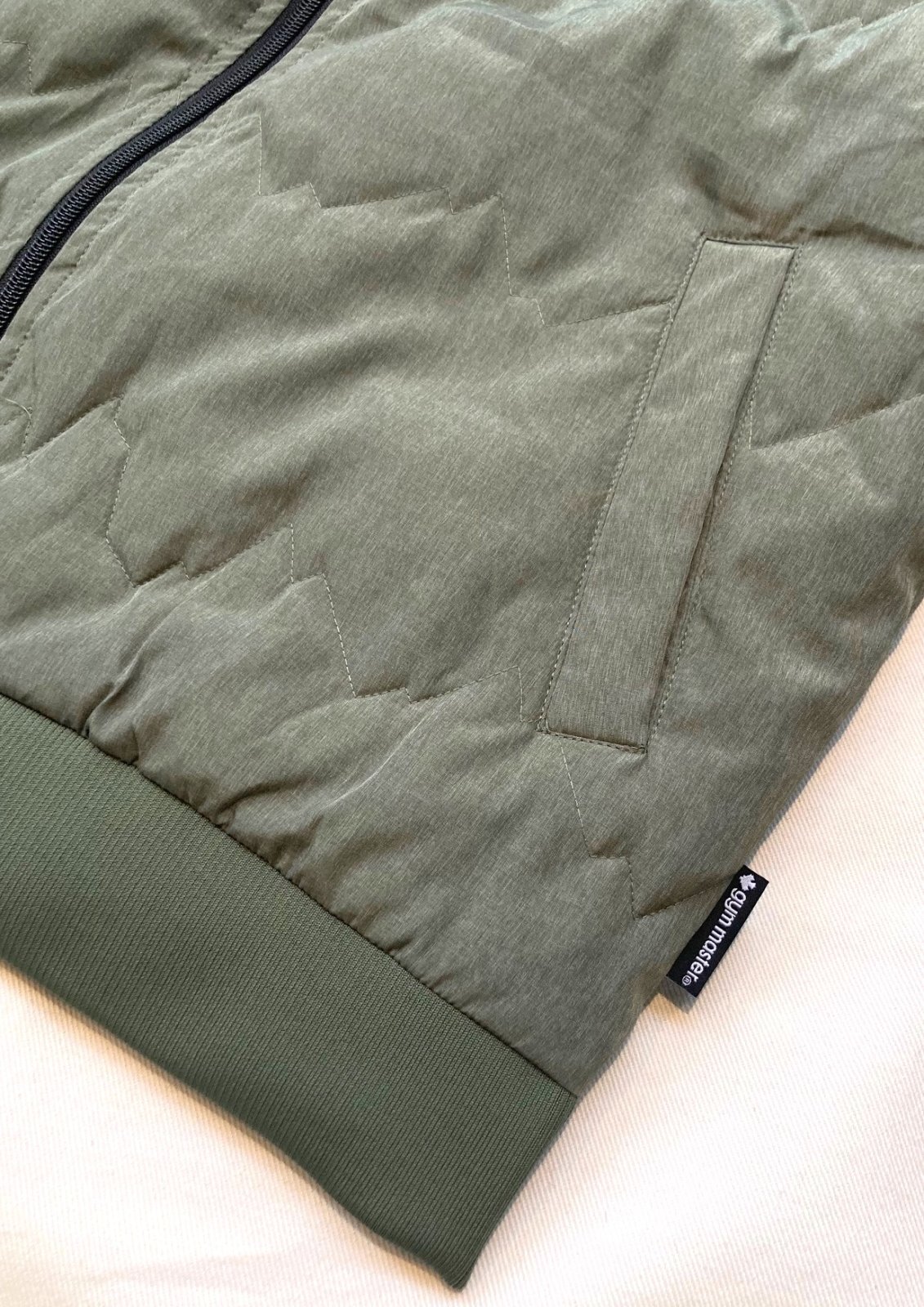 画像5: 【gym master reversible mountain quilting zip jacket】ジムマスター リバーシブル マウンテン キルテイングジップジャケット(olive)