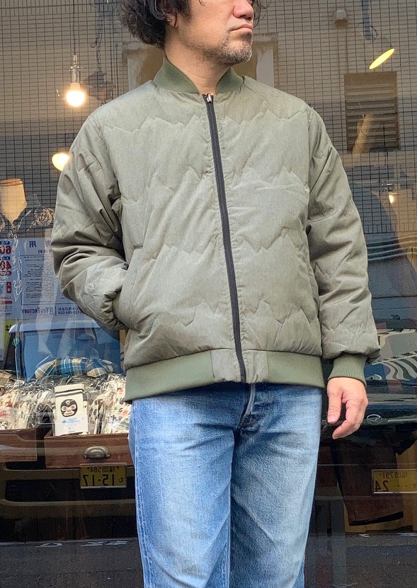 画像: 【gym master reversible mountain quilting zip jacket】ジムマスター リバーシブル マウンテン キルテイングジップジャケット(olive)