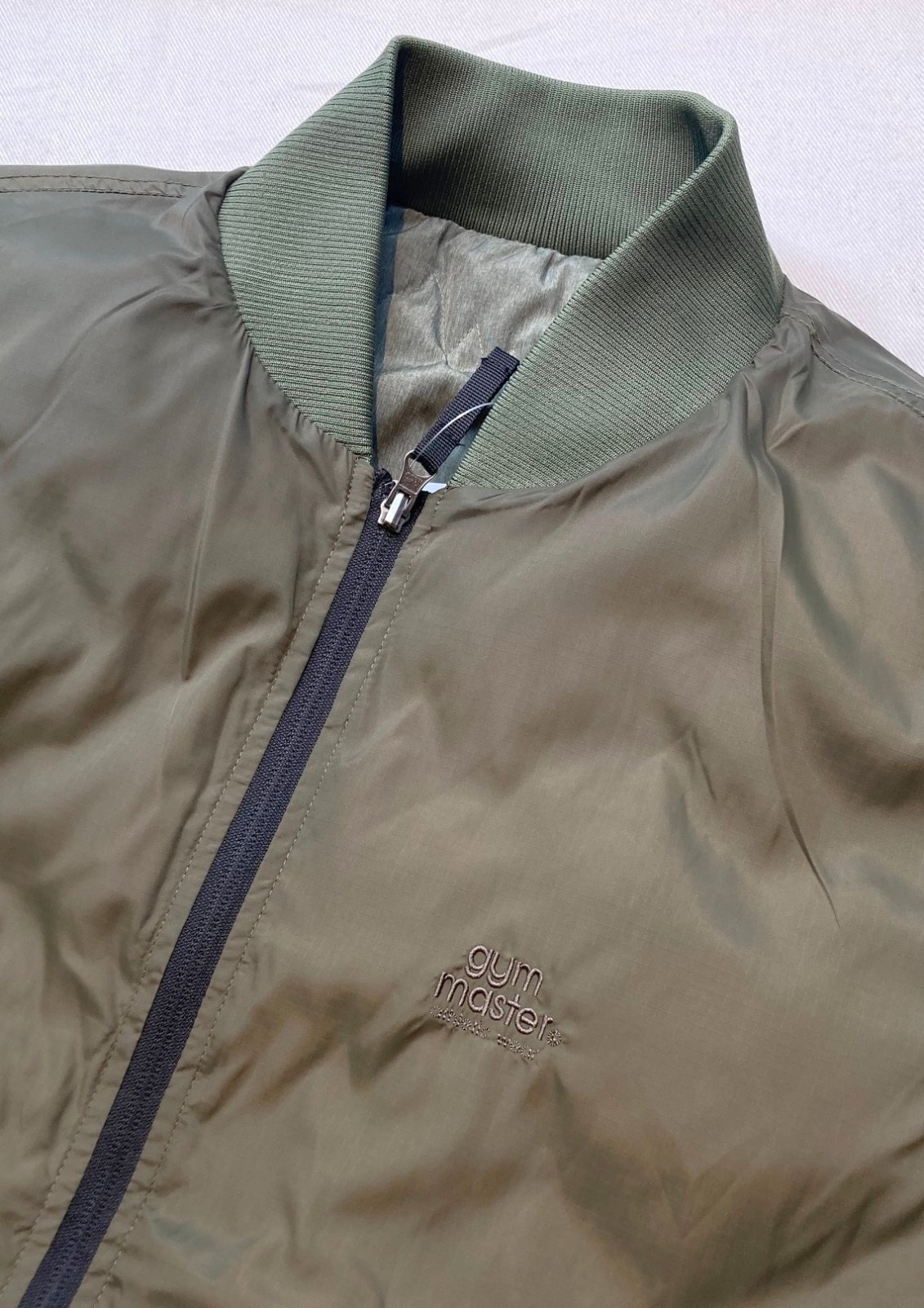 画像8: 【gym master reversible mountain quilting zip jacket】ジムマスター リバーシブル マウンテン キルテイングジップジャケット(olive)