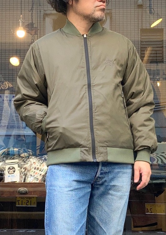 画像: 【gym master reversible mountain quilting zip jacket】ジムマスター リバーシブル マウンテン キルテイングジップジャケット(olive)