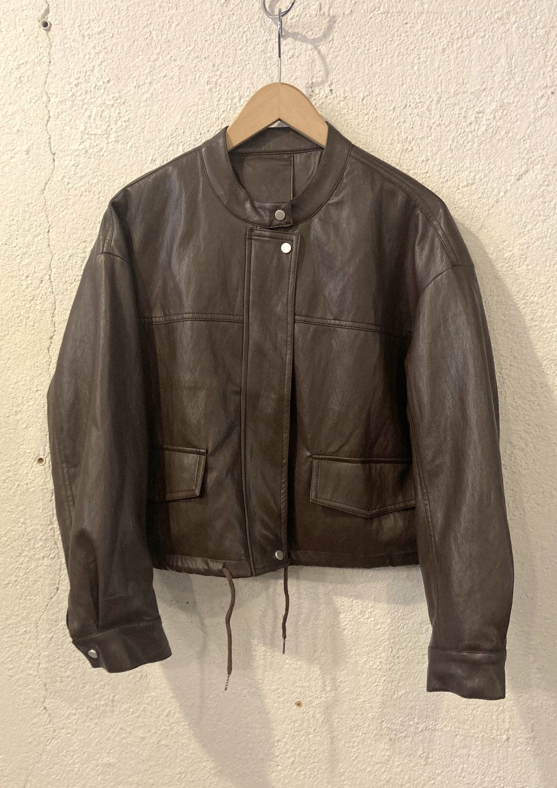 画像: 【Import Fake Leather Riders JK】インポート フェイクレザー ライダース ジャケット(brown)