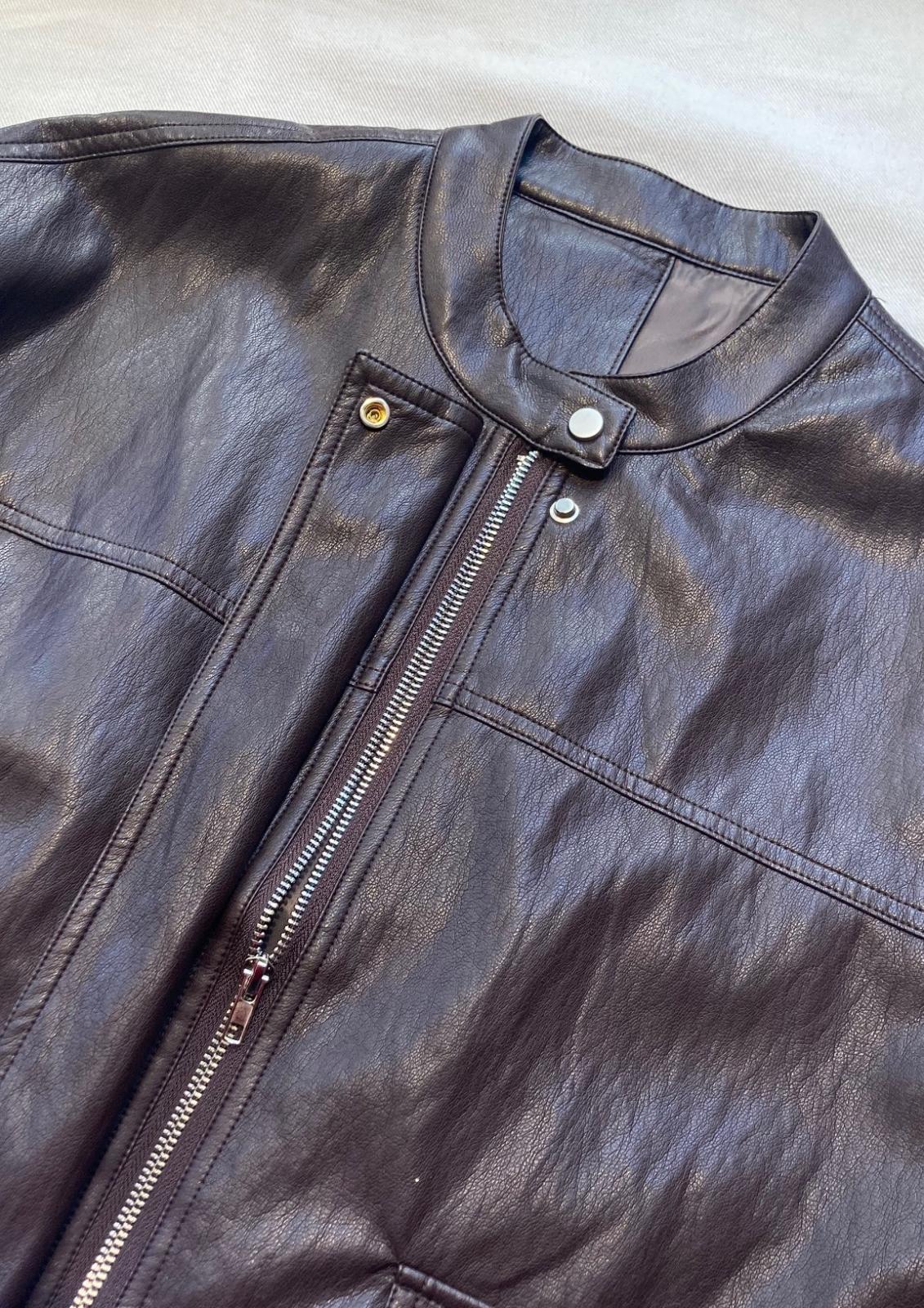 画像5: 【Import Fake Leather Riders JK】インポート フェイクレザー ライダース ジャケット(brown)