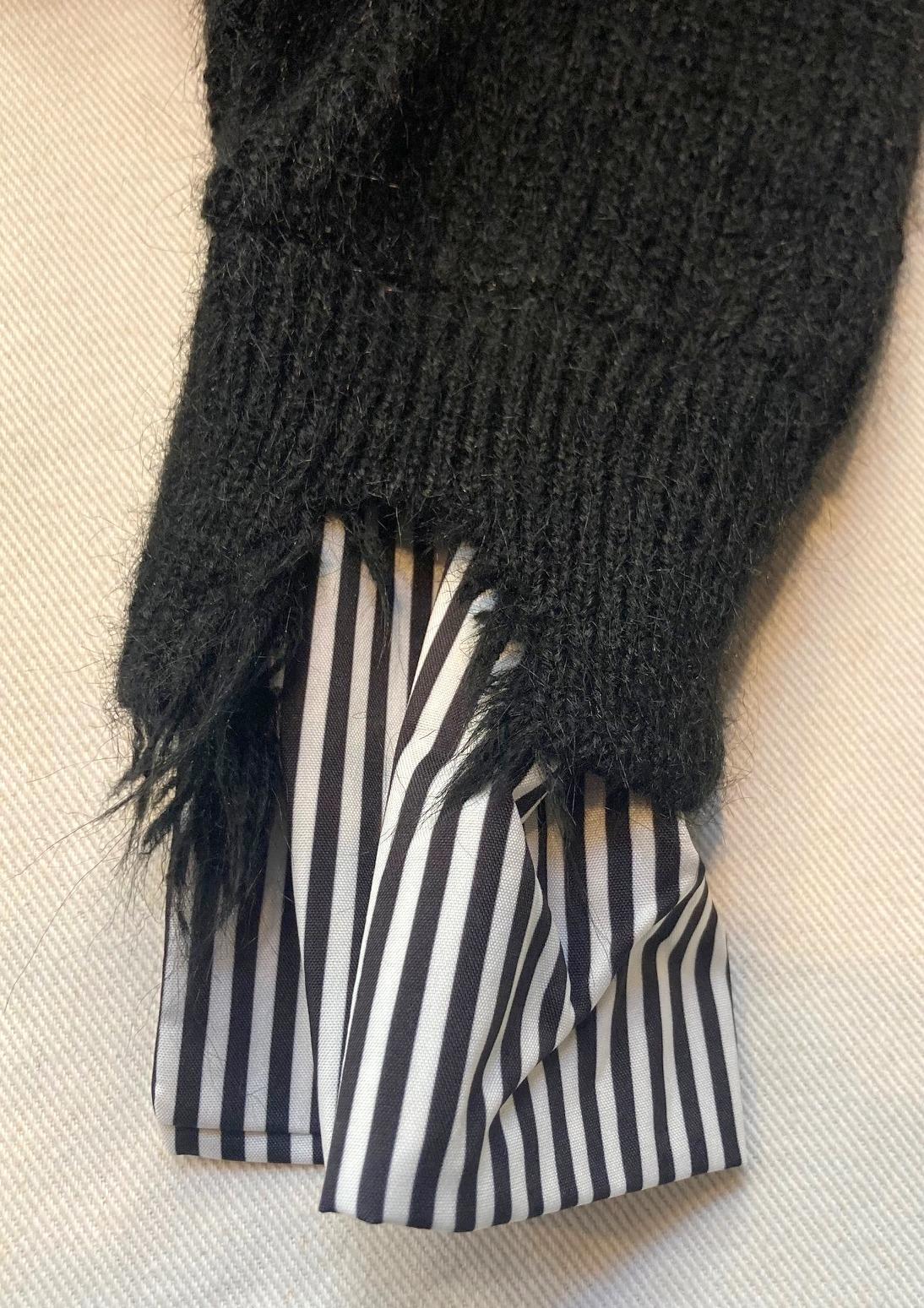 画像6: 【Import Layered Crew Knit】インポート レイヤードニット(black)